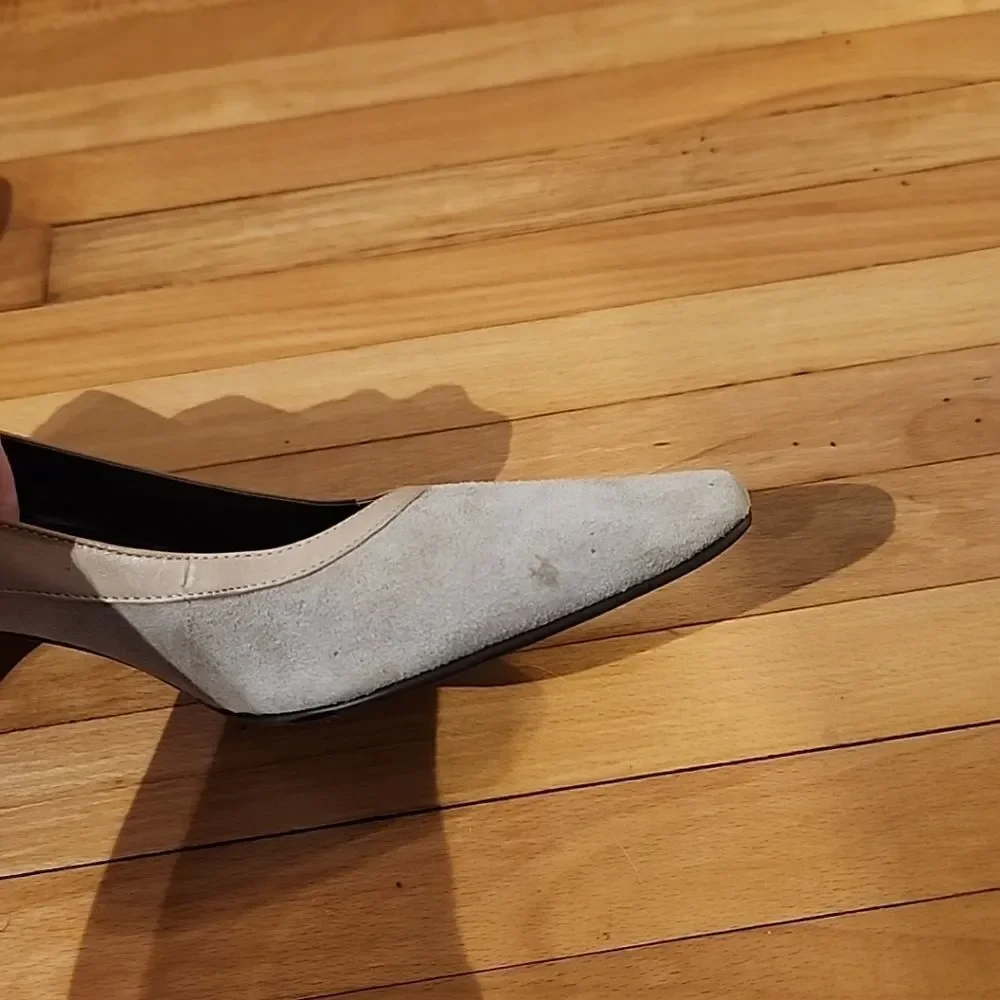 Naturalizer Falcone Alabaster Leather Women's Pumps Beige 7 Narrow